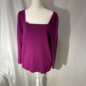 Alex Marie Raspberry Silk Blend Sweater – Women’s XL Luxury Knit Never Worn